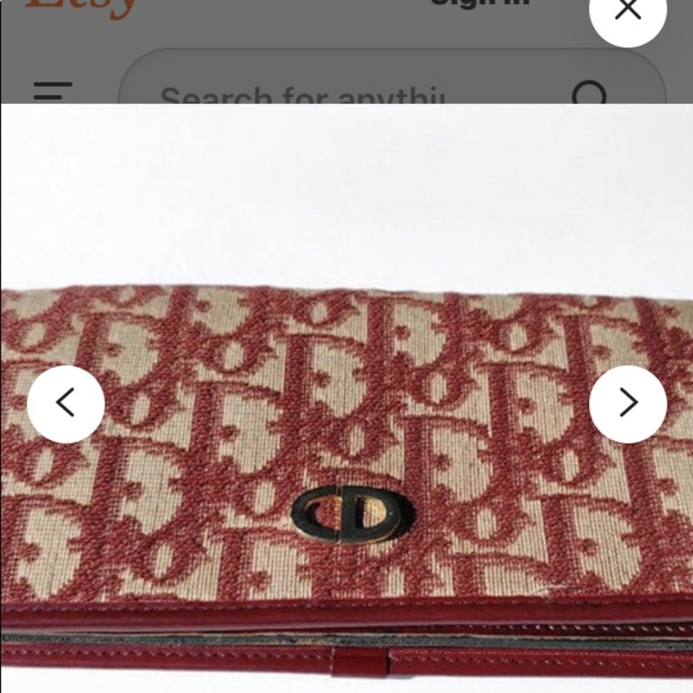 Christian Dior Bordeaux (red)vintage trotterwallet - Picture 12 of 13